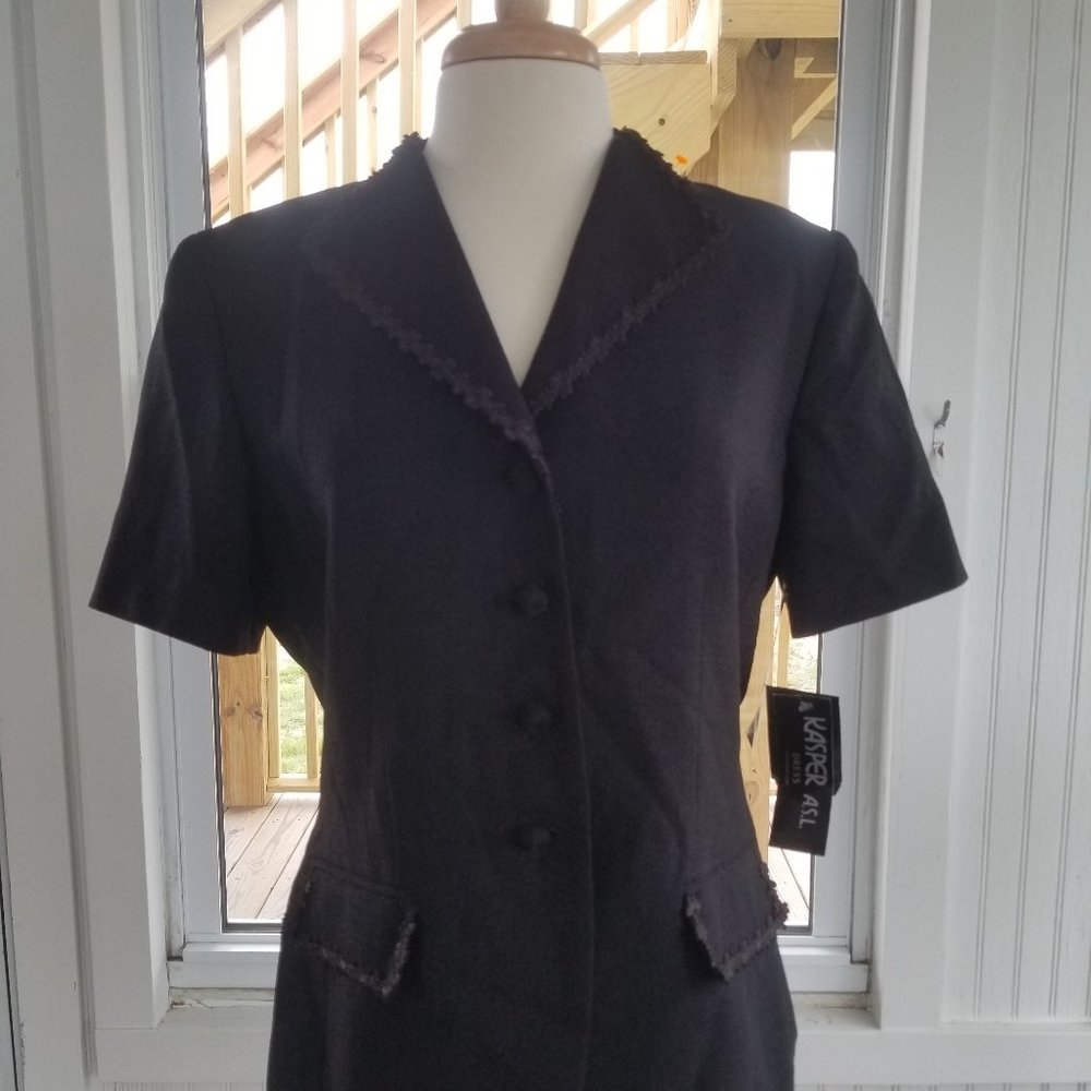 Black Short-sleeved  Blazer 12 by Kasper ASL